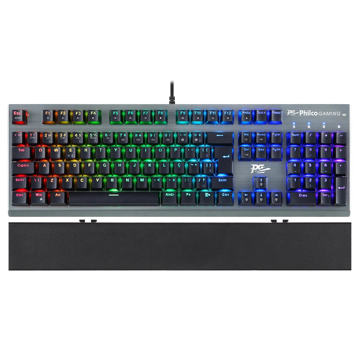 Teclado Mecânico Gamer Philco PKB92 Aluminum Outemu Brown