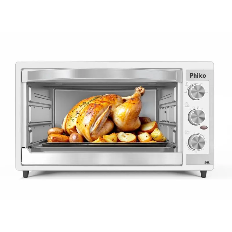 Forno Elétrico Branco Philco 50L Dupla Resistência PFE52B