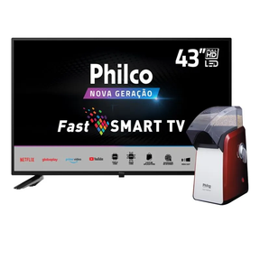 Kit Cinema Philco TV PTV43E10N5SF Pop Popper TV + Pipoqueira