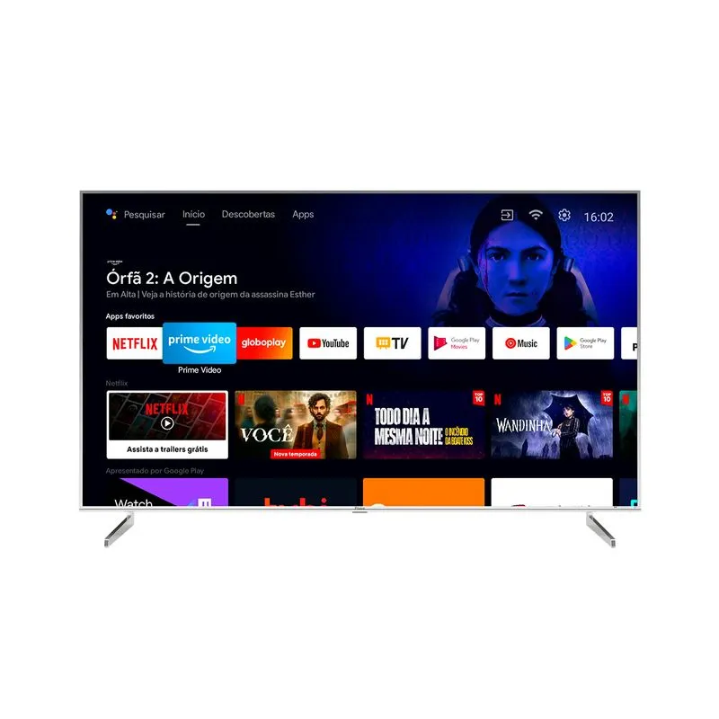 Smart TV 85” Philco PTV85F8TAGCM QLED Android TV Dolby Audio